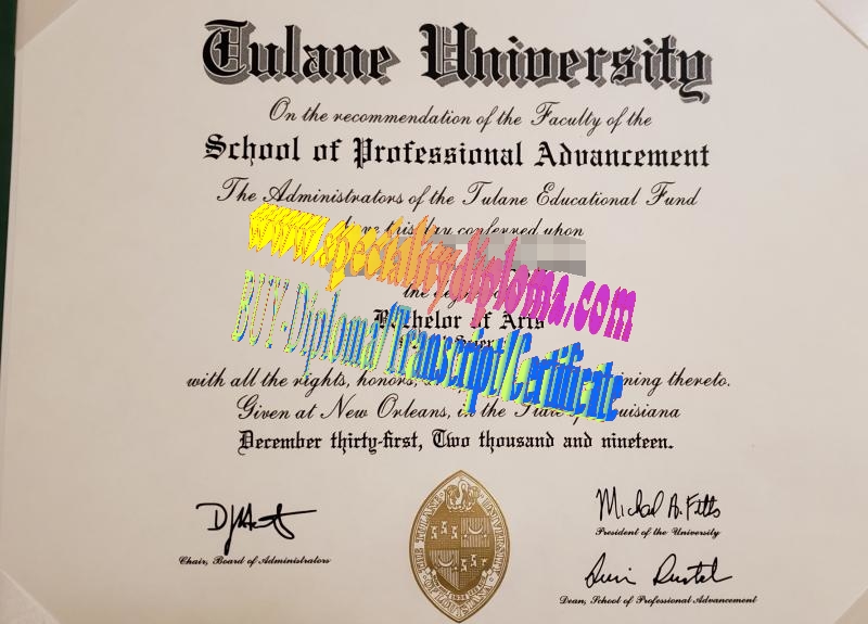 Make fake Tulane University Diploma