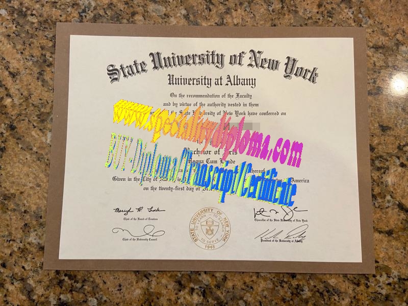 Make fake University at Albany SUNY Diploma