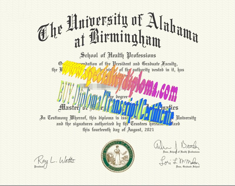 Make fake University of Alabama Birmingham Diploma