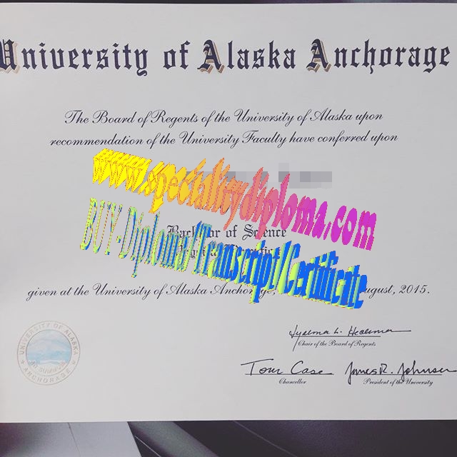 Make fake University of Alaska  Anchorage Diploma