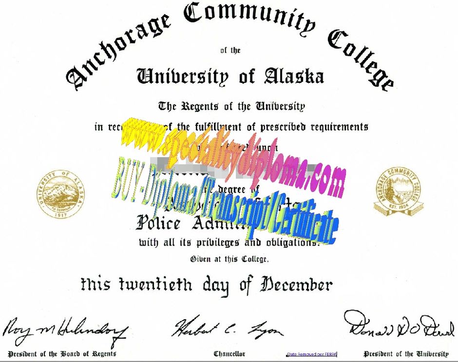 Make fake University of Alaska Anchorage Diploma