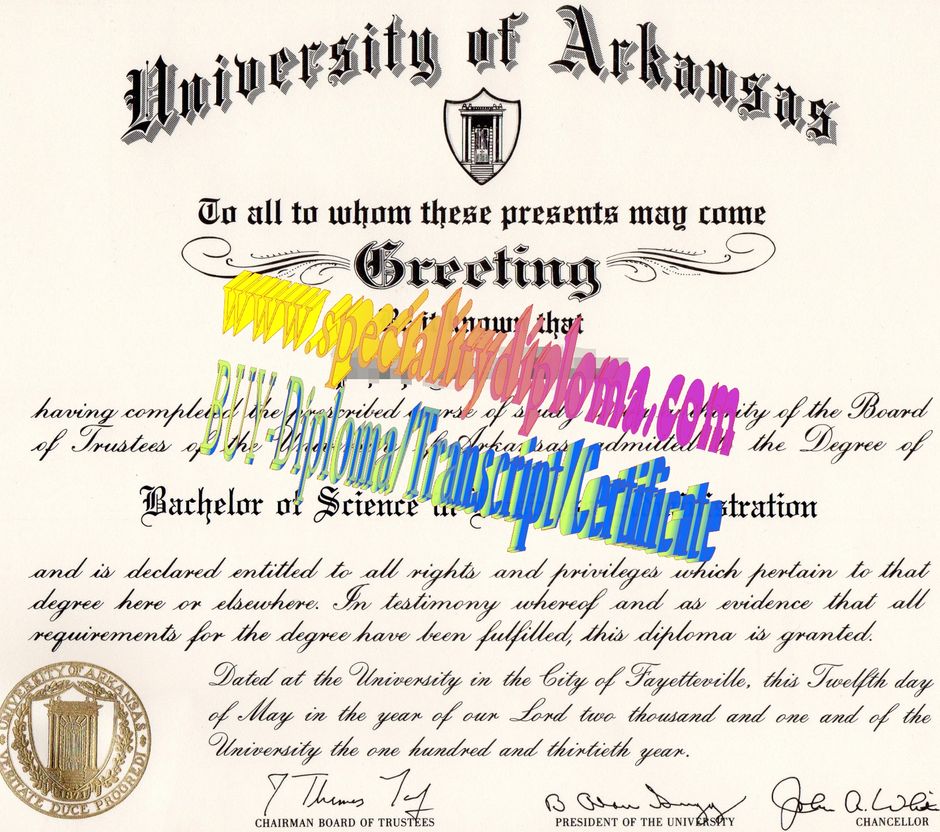 Make fake University of Arkansas Diploma