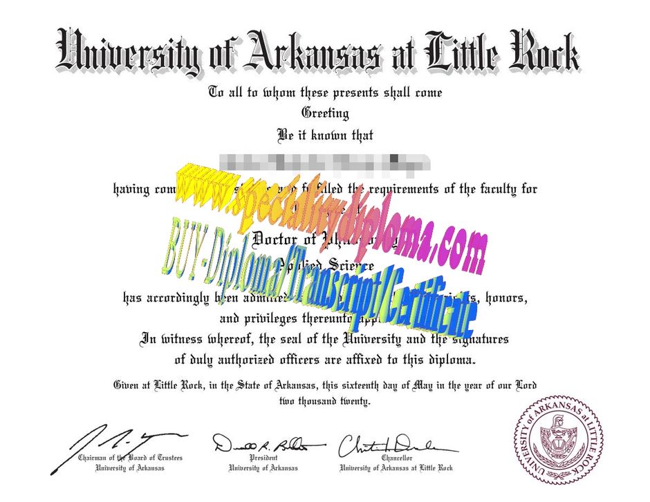 Make fake University of Arkansas at little rock Diploma