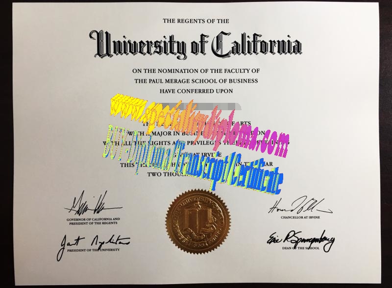 Make fake University of California, Irvine Diploma