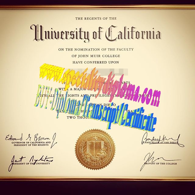 Make fake University of California, San Diego Diploma