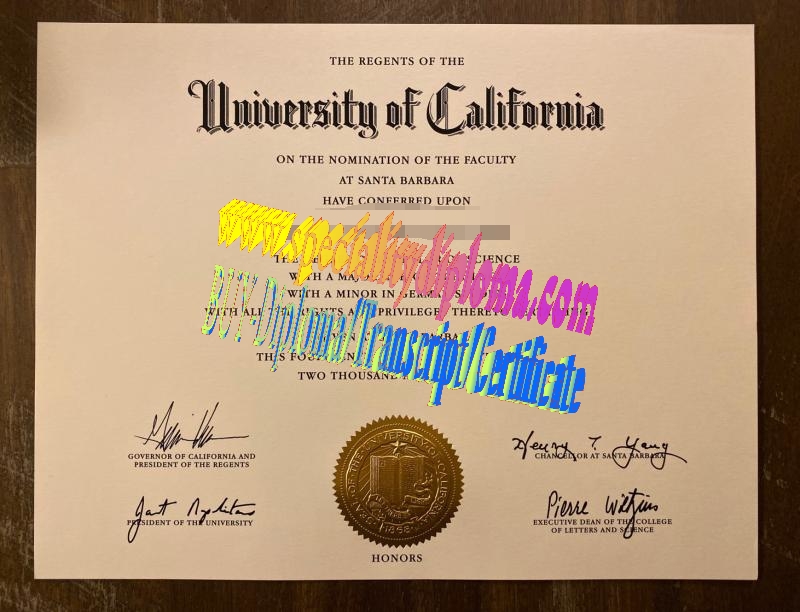 Make fake University of California, Santa Barbara Diploma