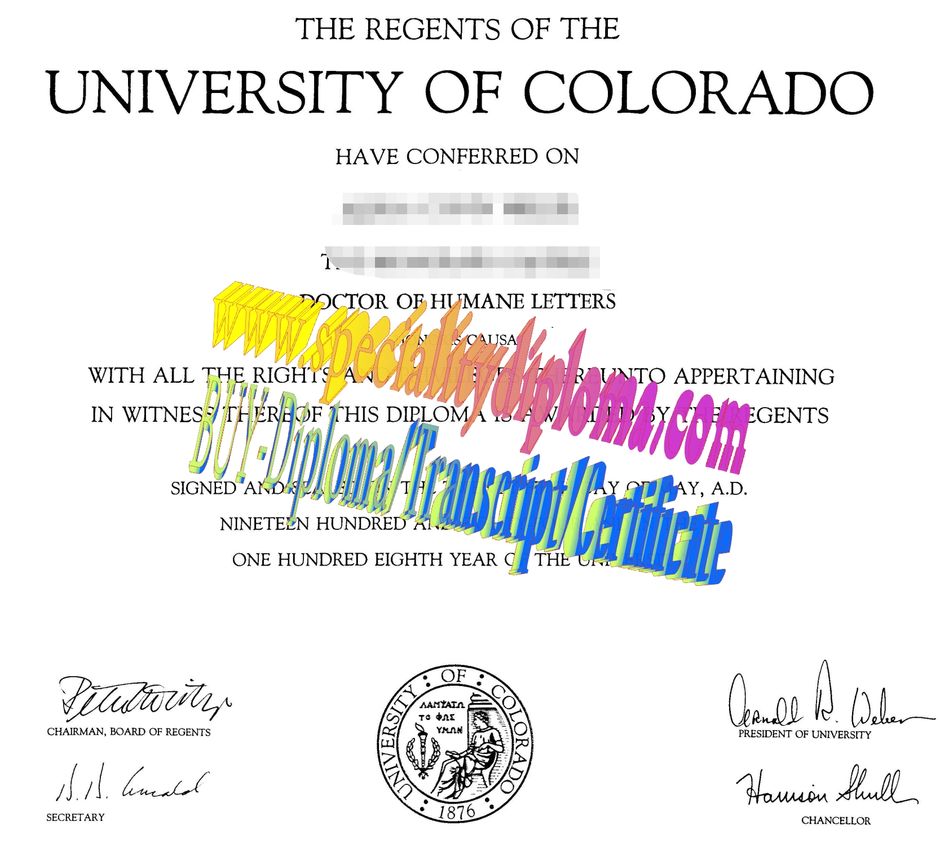 Make fake University of Colorado Diploma