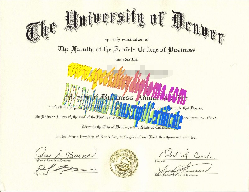 Make fake University of Denver Diploma