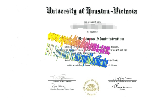 Make fake University of Houston Victoria Diploma