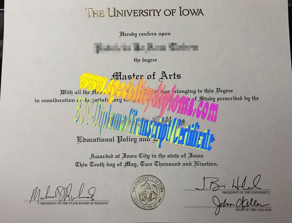 Make fake University of Iowa Diploma