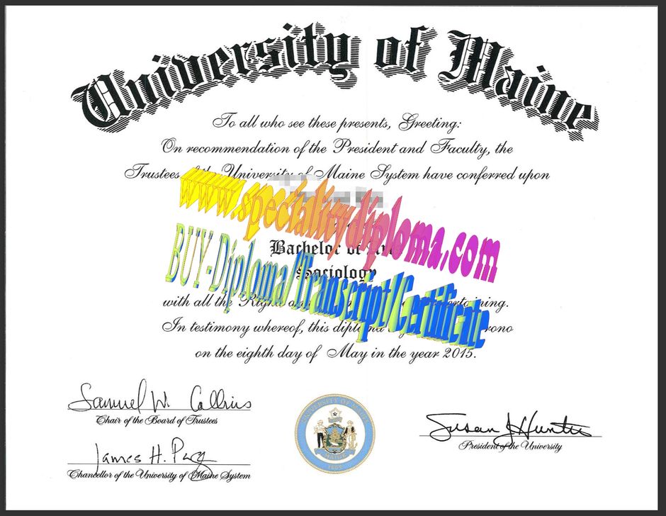 Make fake University of Maine Diploma