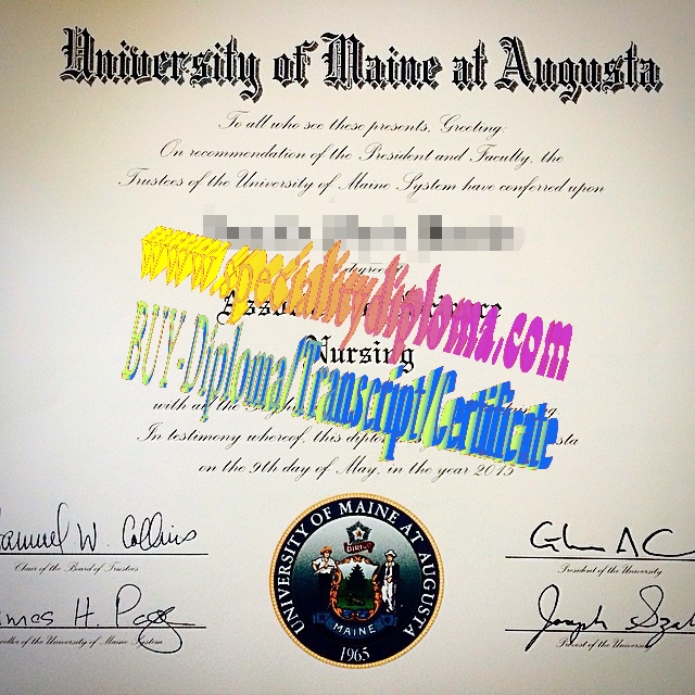 Make fake University of Maine at Augusta Diploma