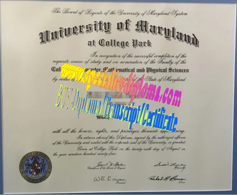 Make fake University of Maryland, College Park Diploma