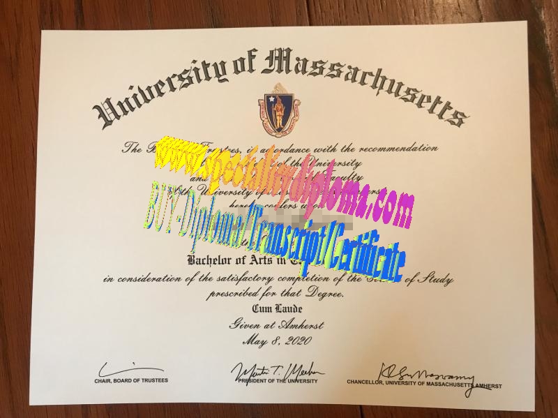 Make fake University of Massachusetts, Amherst Diploma