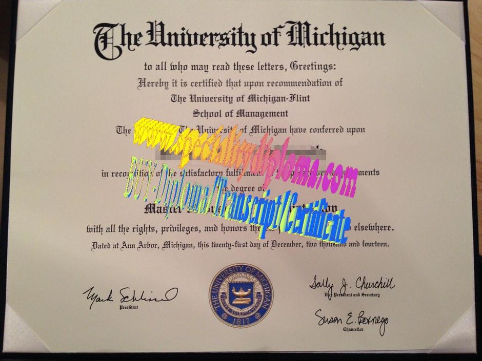 Make fake University of Michigan Flint Diploma