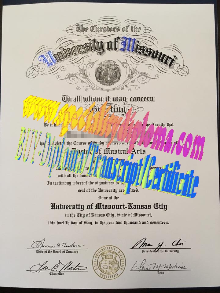 Make fake University of Missouri, Kansas City Diploma