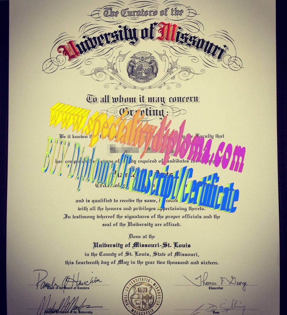 Make fake University of Missouri Saint Louis Diploma