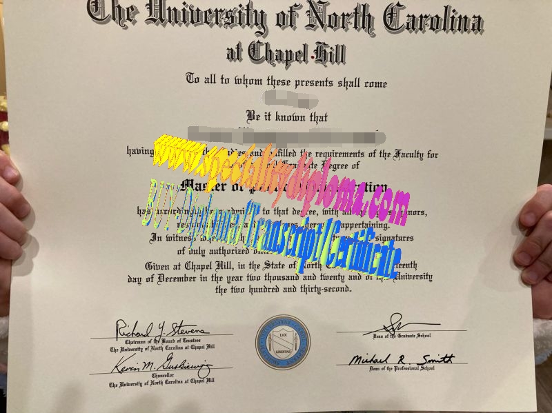 Make fake University of North Carolina at Chapel Hill Diploma