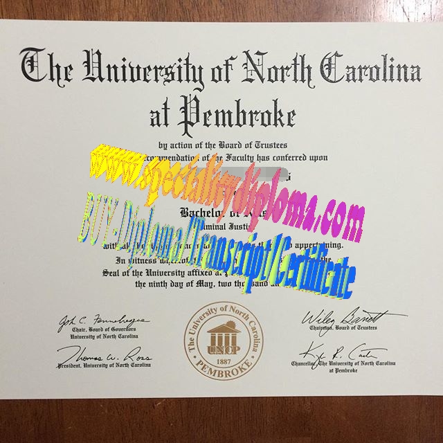 Make fake University of North Carolina at Pembroke Diploma