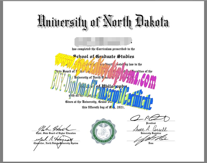 Make fake University of North Dakota Diploma