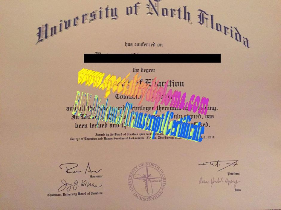 Make fake University of North Florida Diploma