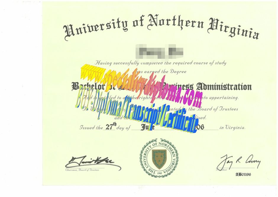 Make fake University of Northern Virginia Diploma