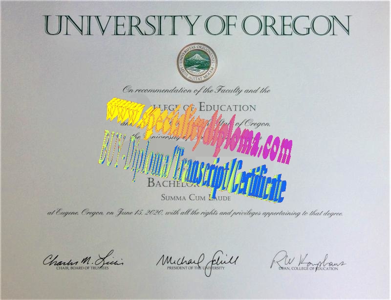 Make fake University of Oregon Diploma