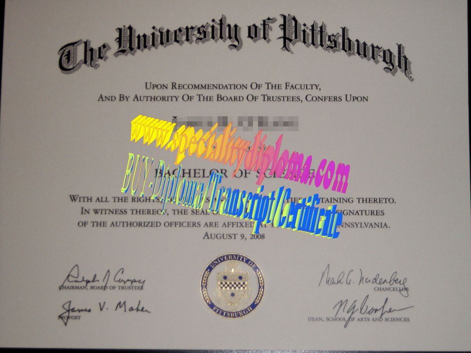 Make fake University of Pittsburgh Diploma