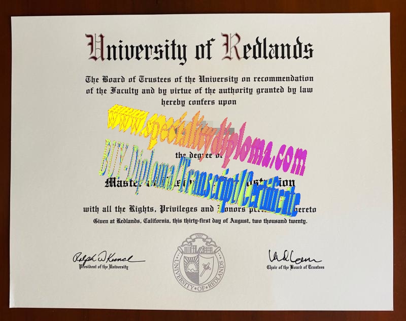 Make fake University of Redlands Diploma