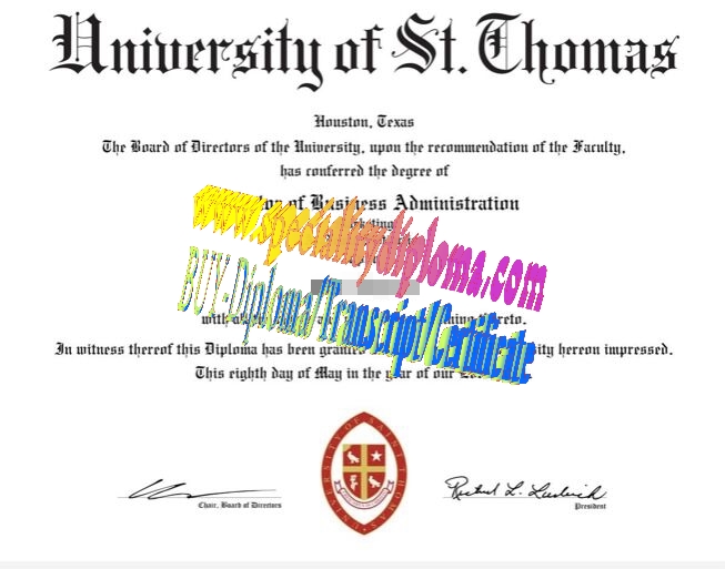 Make fake University of Saint Thomas Diploma