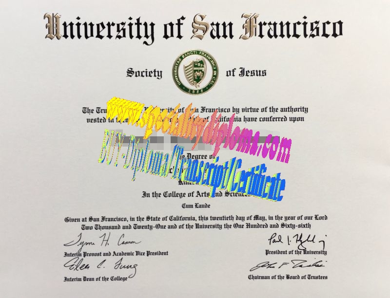 Make fake University of San Francisco Diploma