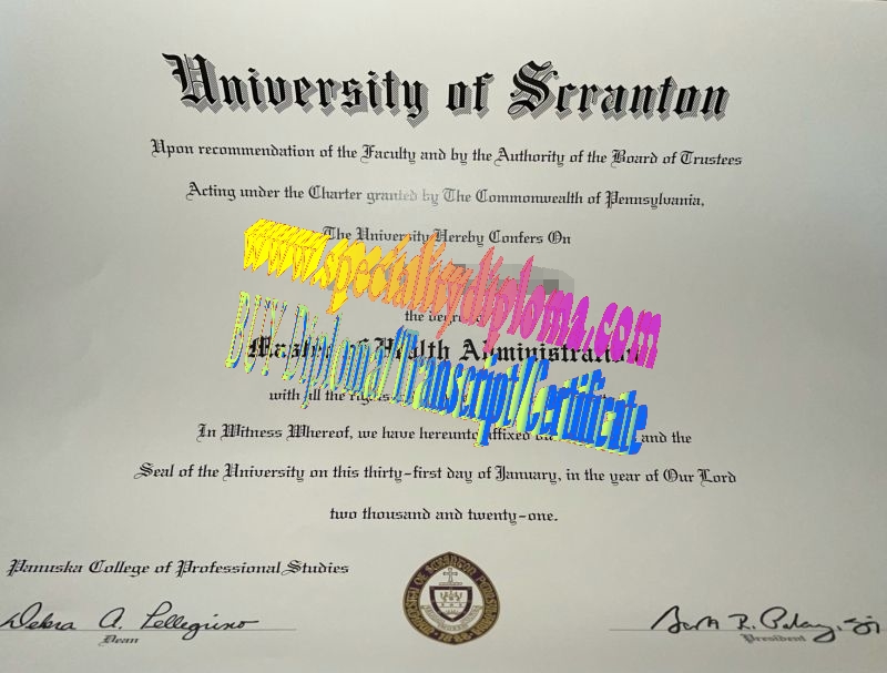 Make fake University of Scranton Diploma