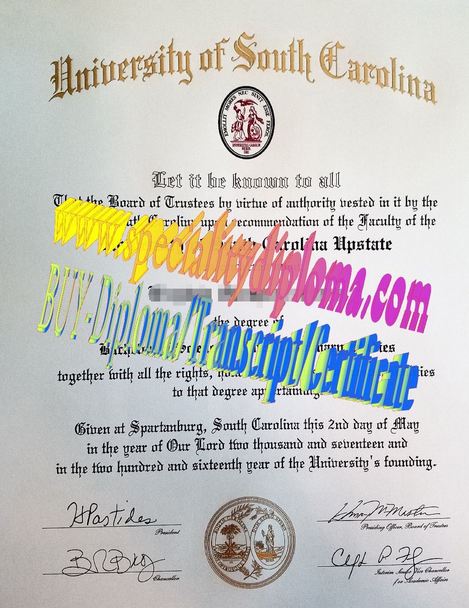 Make fake University of South Carolina at Columbia Diploma