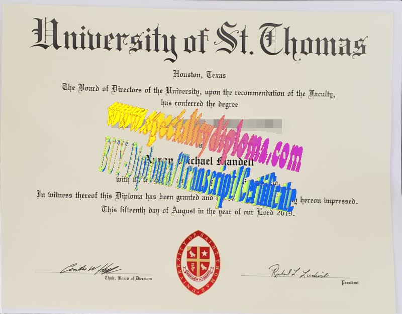 Make fake University of St Thomas, Houston Diploma