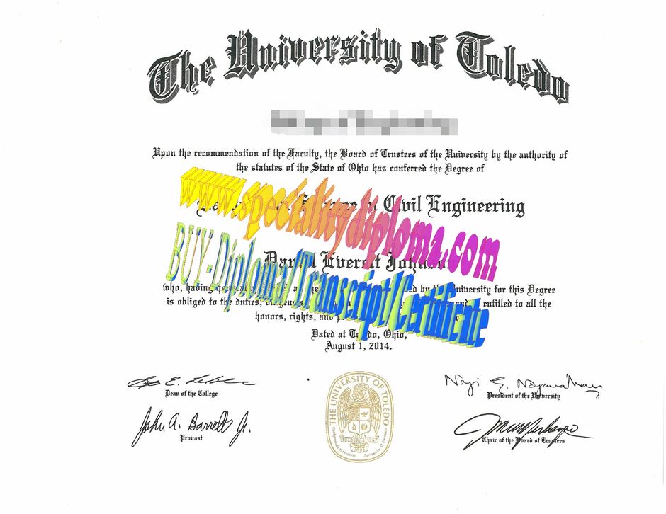 Make fake University of Toledo Diploma