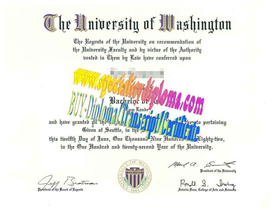 Make fake University of Washington Diploma