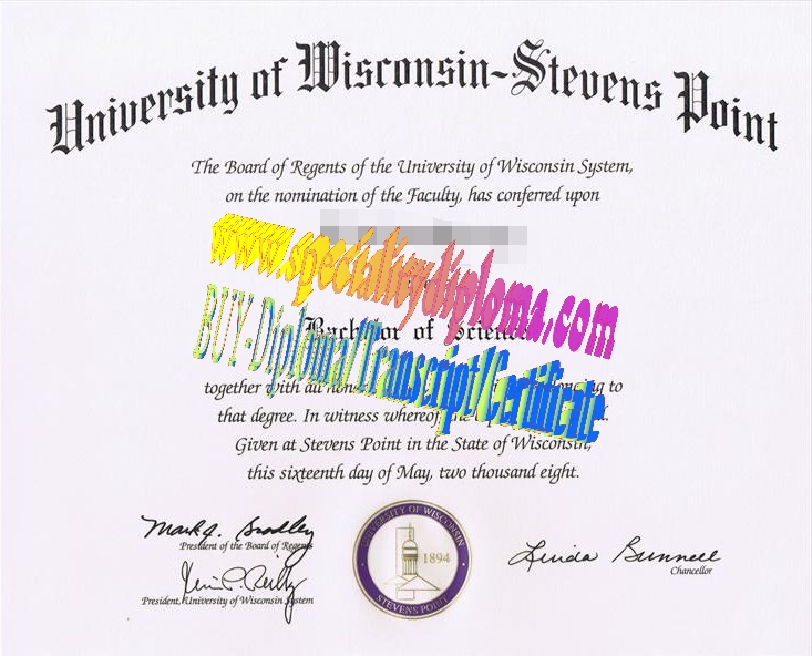 Make fake University of Wisconsin,Stevens Point Diploma