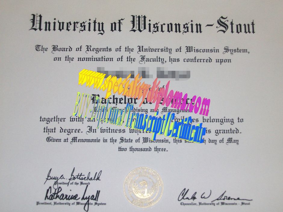 Make fake University of Wisconsin  Stout Diploma