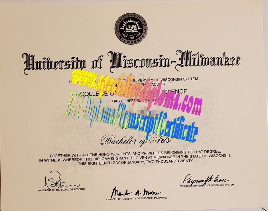 Make fake University of Wisconsin Milwaukee Diploma