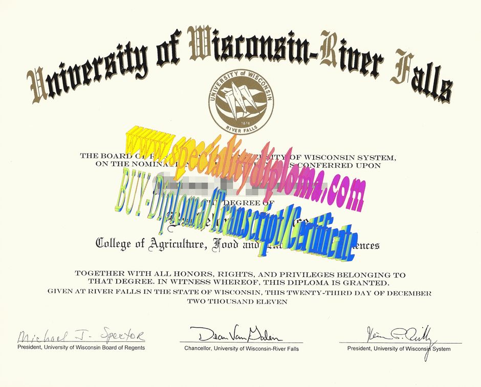 Make fake University of Wisconsin River Falls Diploma