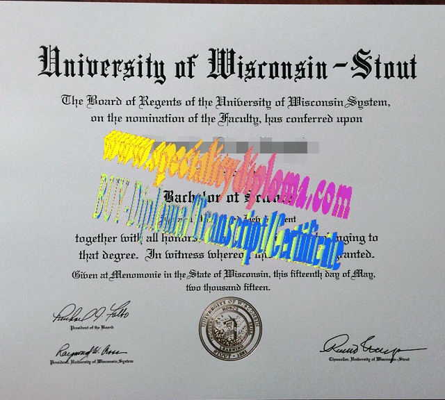 Make fake University of Wisconsin Stout Diploma