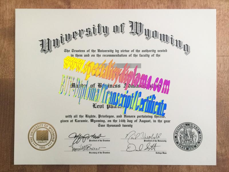 Make fake University of Wyoming Diploma