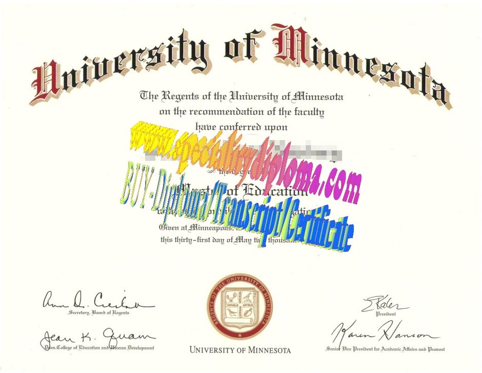 Make fake University of minnesota Diploma