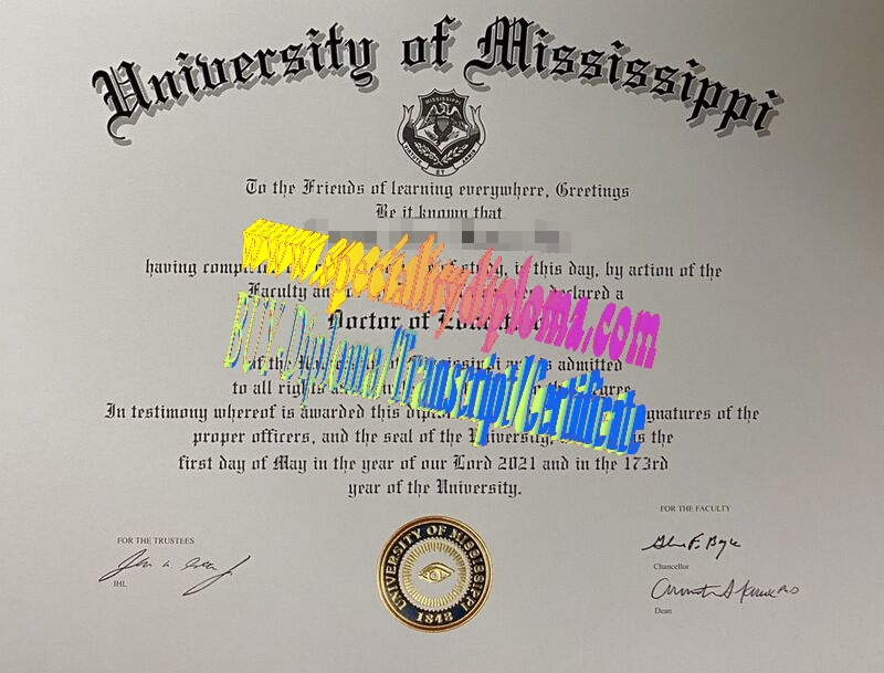 Make fake University of mississippi Diploma