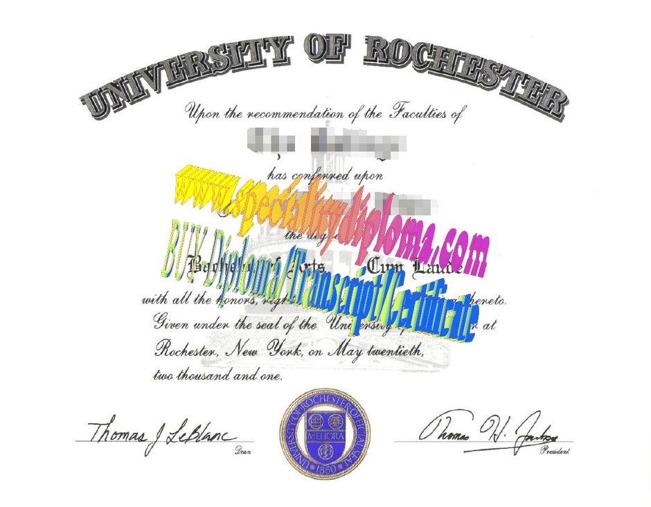 Make fake University of rochester Diploma