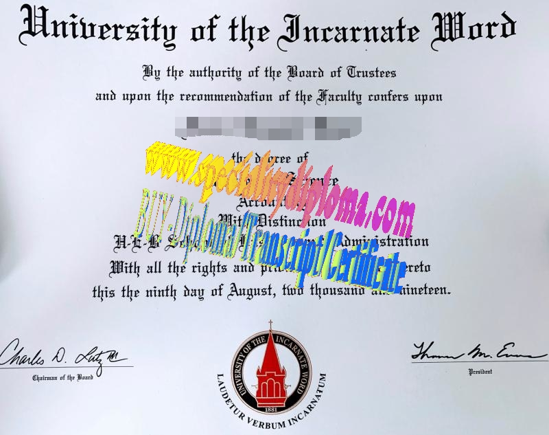 Make fake University of the Incarnate Word Diploma