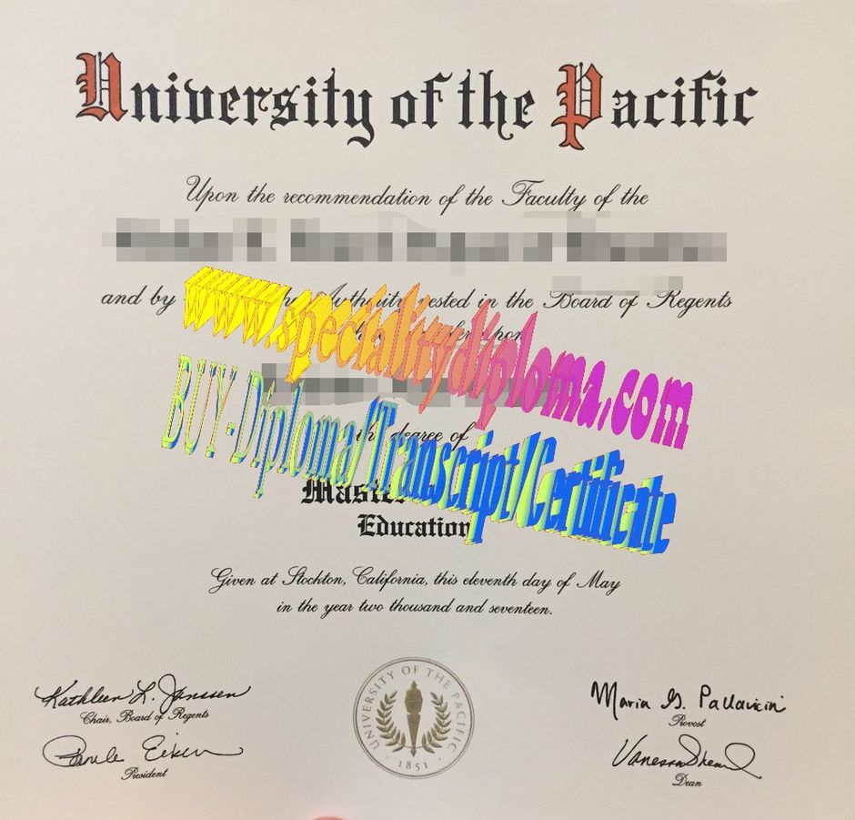 Make fake University of the Pacific Diploma