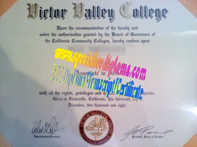 Make fake Victor Valley College Diploma