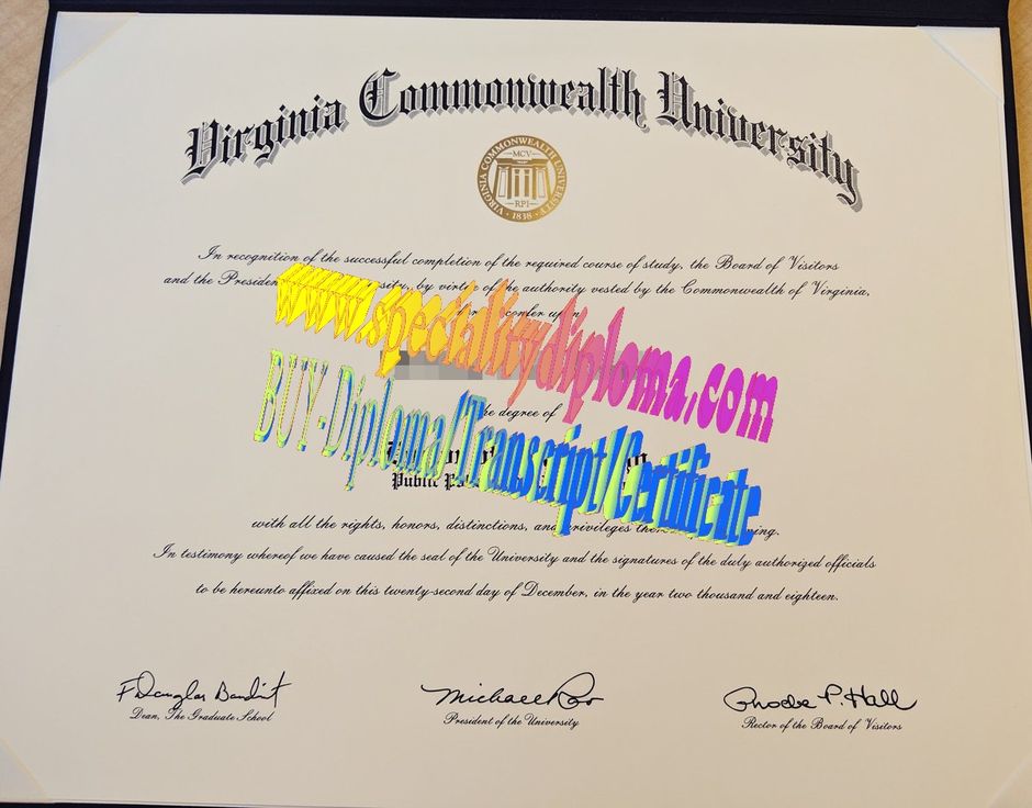 Make fake Virginia Commonwealth University Diploma