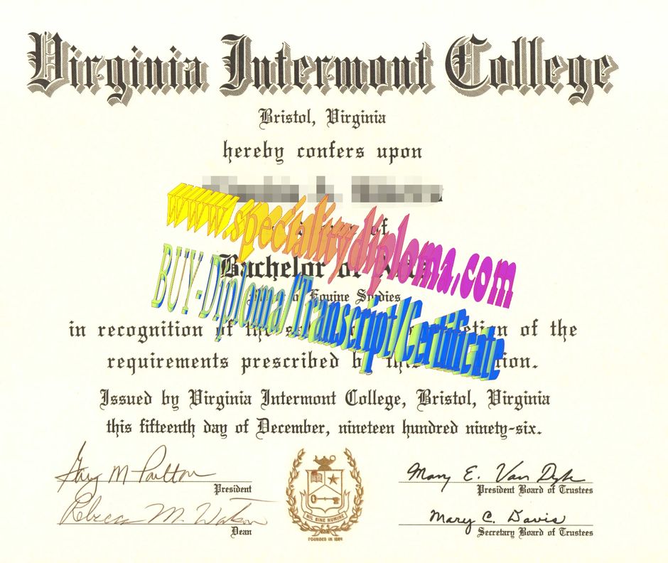 Make fake Virginia Intermont College Diploma